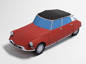 Maqueta papercraft del Citroën DS21