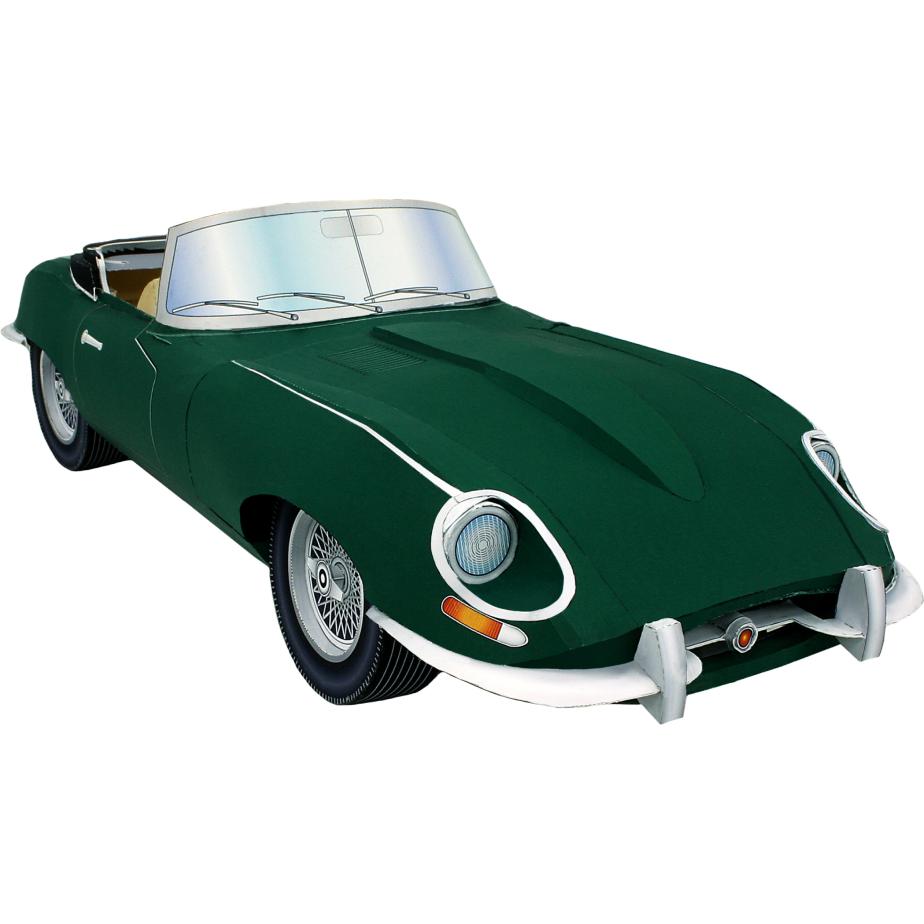 Maqueta papercraft del Jaguar E-Type