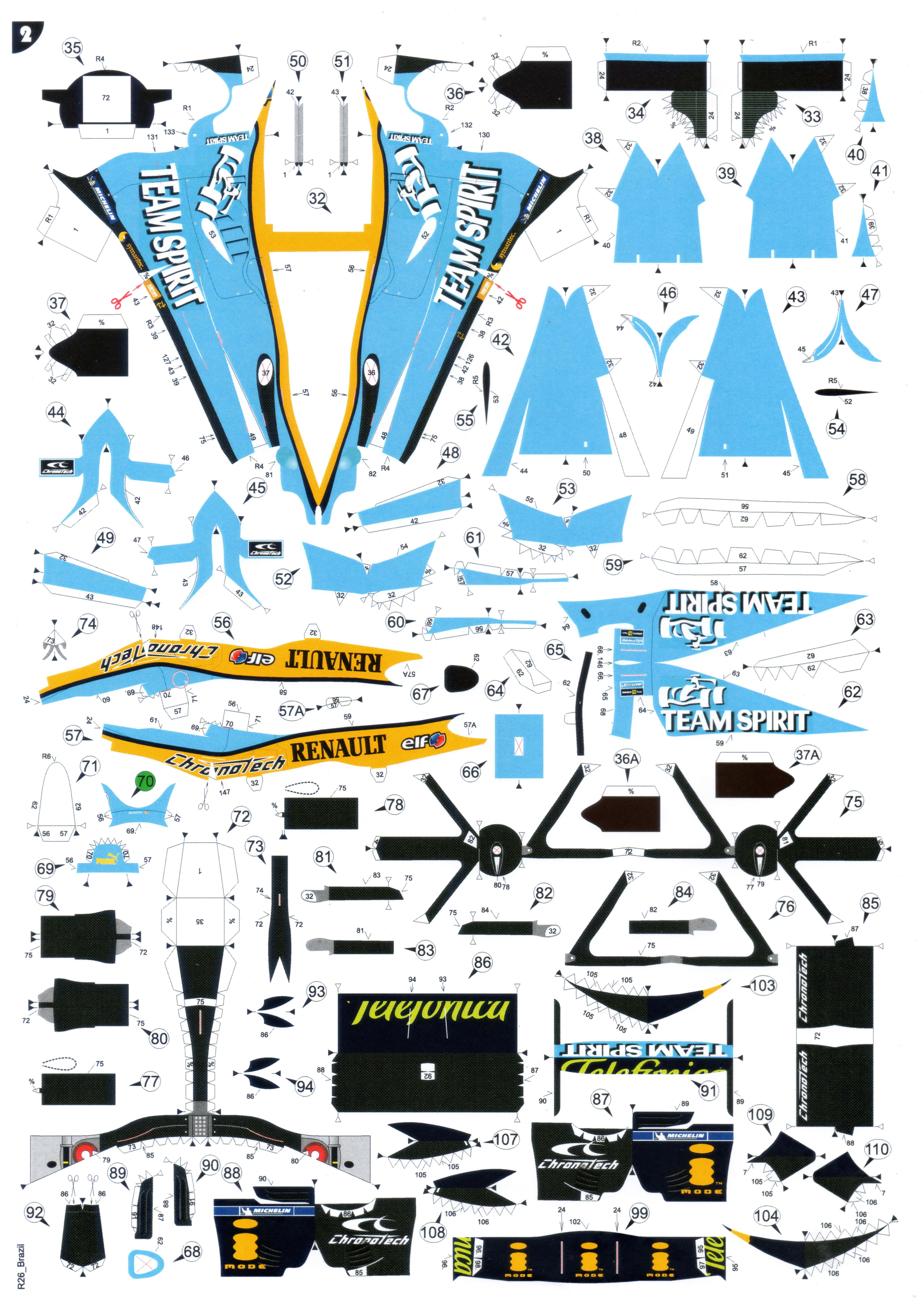 Maqueta papercraft del Renault R26